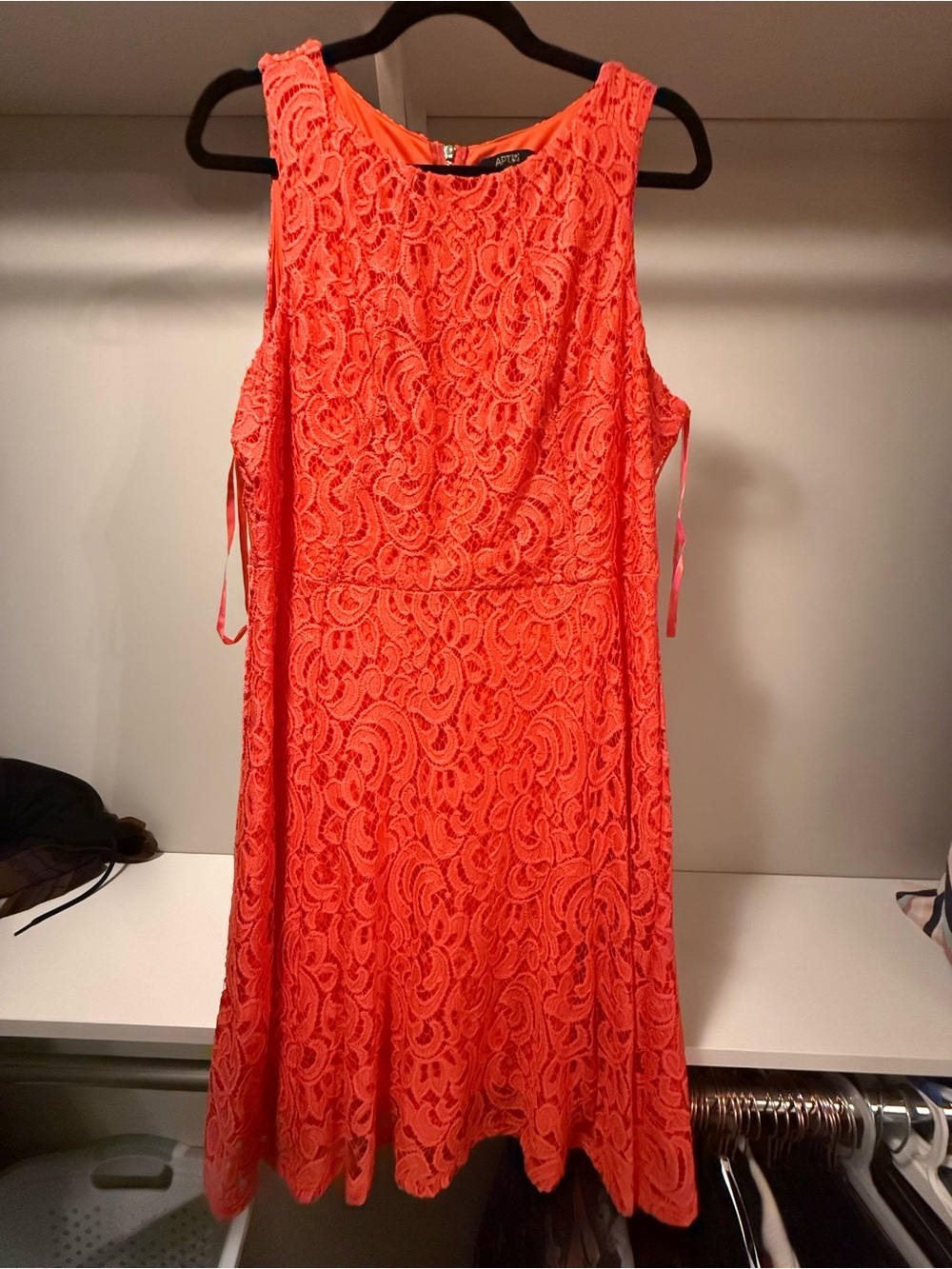 Apt. 9 Coral Lace Midi Dress